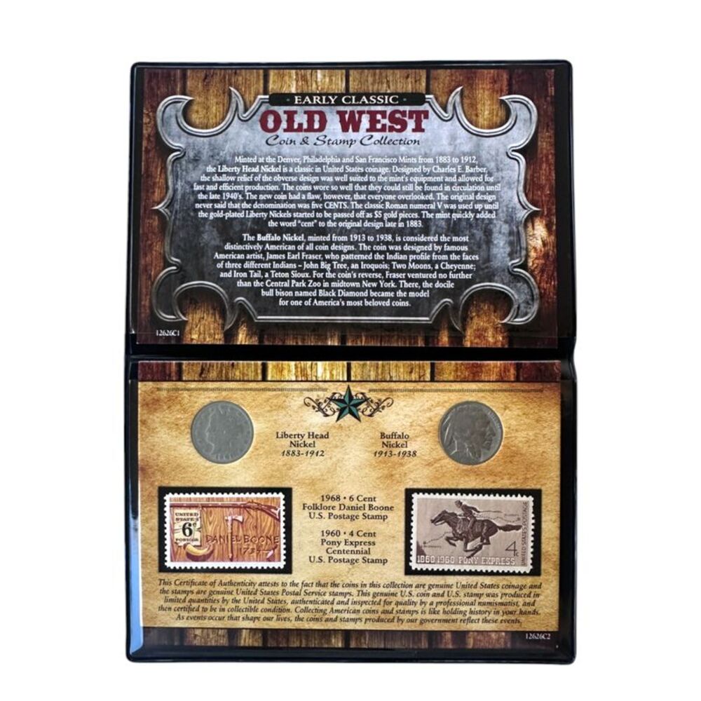 Early Classic Old West Coin & Stamp Collection with a Liberty & Buffalo Nickel